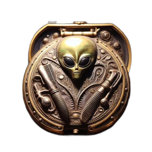 jewelry, mask, robot, face, concept art, outer space, intriguing, artifact transparent PNG cut-out