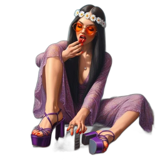 jewelry, dress, shoes, photorealistic, fantasy art, concept art, pixel art, colorful transparent PNG cut-out