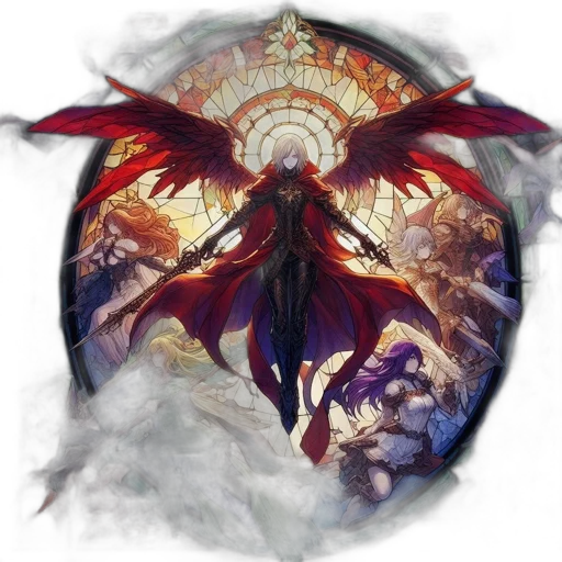 dragon, mask, fantasy art, concept art, pixel art, red, stained, glass transparent PNG cut-out