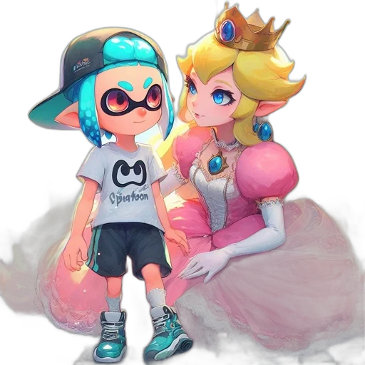 crown, dress, weapon, concept art, watercolor, pixel art, vaporwave, pastel transparent PNG cut-out