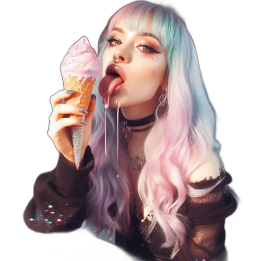 food, face, jacket, creature, watercolor, vaporwave, fantasy art, anime transparent PNG cut-out