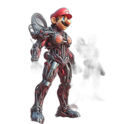 robot, weapon, creature, animal, concept art, 3d render, pixel art, fantasy art transparent PNG cut-out
