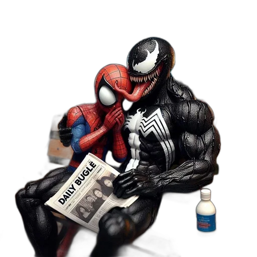 mask, robot, animal, comic book art, concept art, photorealistic, 3d render, spider-man transparent PNG cut-out