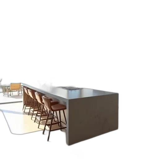 furniture, 3d render, concept art, photorealistic, earth tones, spacious, modern, kitchen transparent PNG cut-out