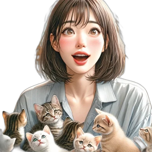 animal, face, staff, photorealistic, oil painting, cartoon, anime, pastel transparent PNG cut-out