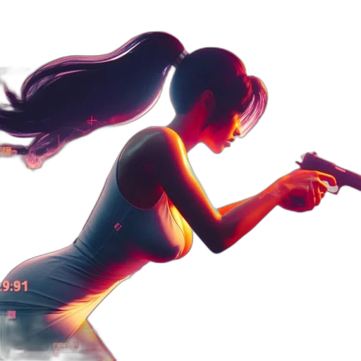 concept art, cyberpunk, 3d render, photorealistic transparent PNG cut-out