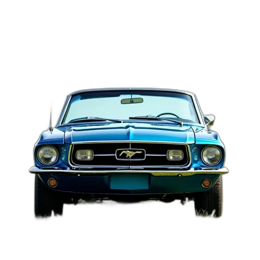 car, animal, photorealistic, 3d render, concept art, blue, classic, mustang transparent PNG cut-out