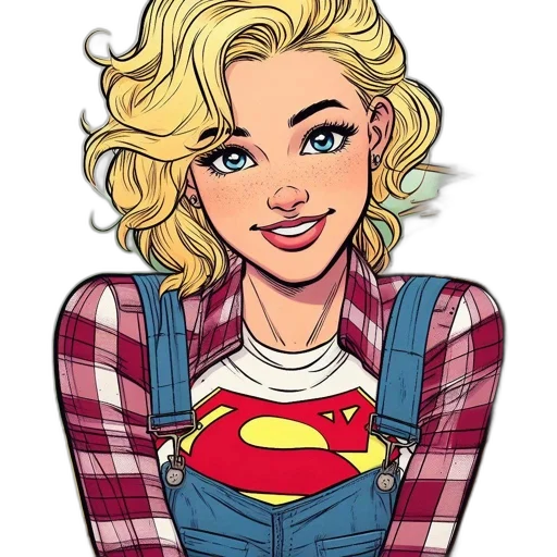 face, comic book art, cartoon, pixel art, concept art, young, woman, blonde transparent PNG cut-out