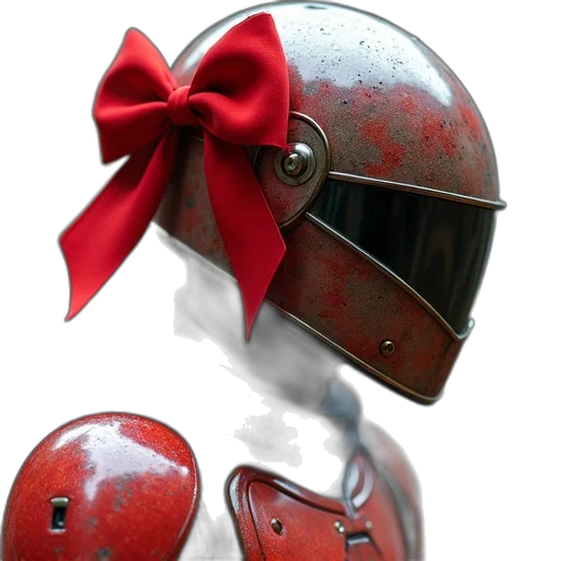 mask, hat, 3d render, concept art, photorealistic, red, man, clone transparent PNG cut-out