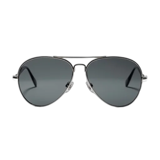 silver, aviator, sunglasses, metal transparent PNG cut-out
