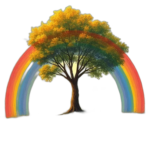 tree, crown, umbrella, hat, 3d render, photorealistic, concept art, pixel art transparent PNG cut-out
