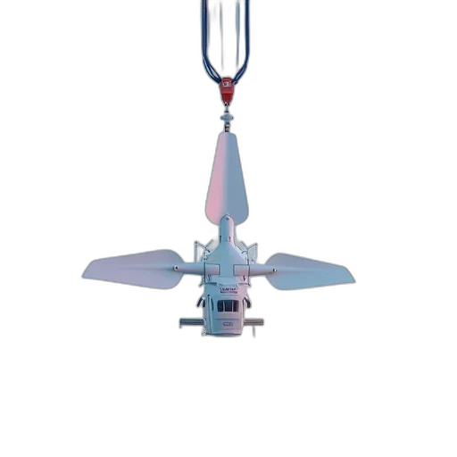 umbrella, staff, weapon, 3d render, large, white, propeller-like, structure transparent PNG cut-out
