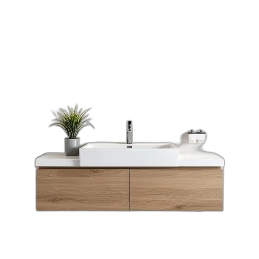 furniture, 3d render, photorealistic, earth tones, monochrome, modern, bathroom, white transparent PNG cut-out