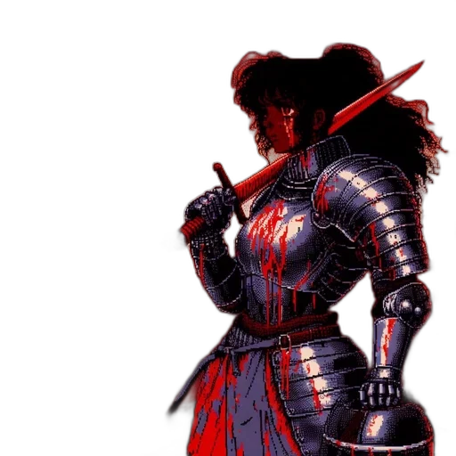 sword, staff, weapon, concept art, fantasy art, pixel art, comic book art, red transparent PNG cut-out