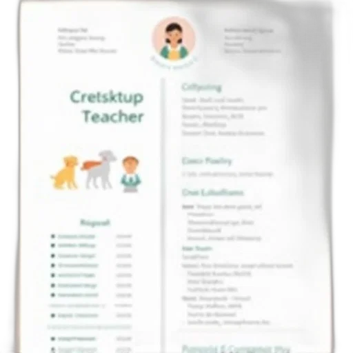 resume, sample, preschool, teacher transparent PNG cut-out