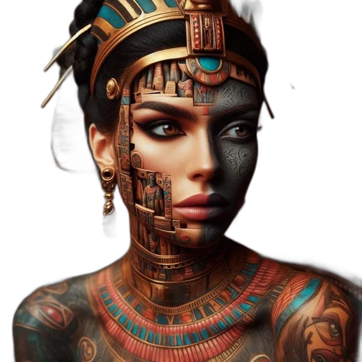 jewelry, mask, face, robot, cyberpunk, fantasy art, concept art, photorealistic transparent PNG cut-out