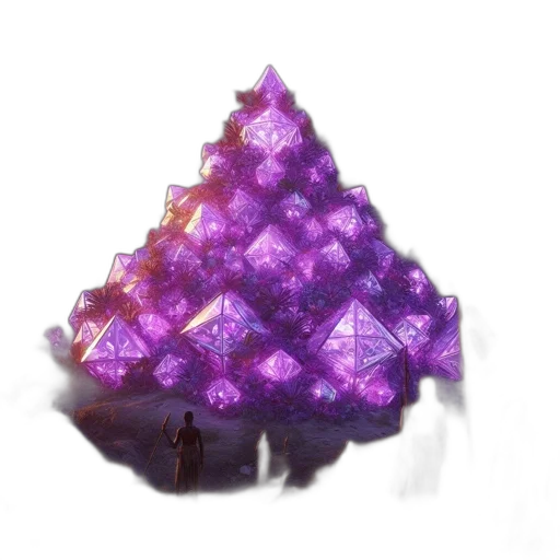 crown, jewelry, umbrella, tree, concept art, fantasy art, 3d render, pixel art transparent PNG cut-out