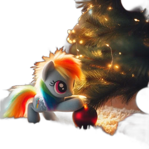 concept art, 3d render, photorealistic, fantasy art, plush, toy, pony, occupies transparent PNG cut-out