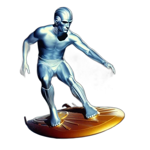 creature, robot, concept art, 3d render, fantasy art, photorealistic, blue, silver transparent PNG cut-out