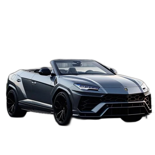car, 3d render, photorealistic, concept art, modern, metallic, gray, sports transparent PNG cut-out