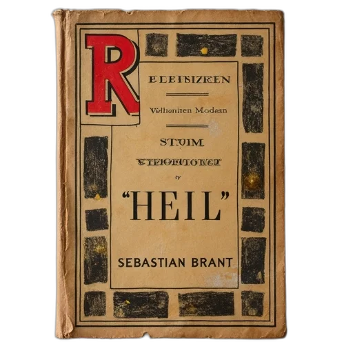 hat, weapon, fire, worn-out, book, cover, title, fourteen transparent PNG cut-out