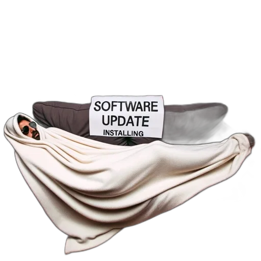 hat, shoes, jacket, 3d render, person, lies, couch, wearing transparent PNG cut-out