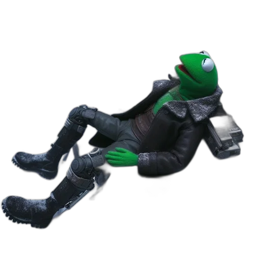 robot, creature, dragon, animal, 3d render, concept art, outer space, green transparent PNG cut-out