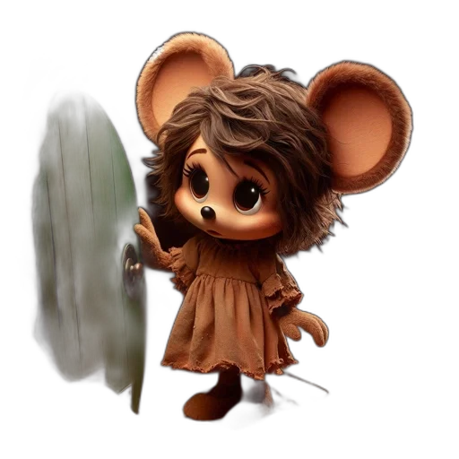 creature, concept art, 3d render, cartoon, fantasy art, anthropomorphic, mouse, stands transparent PNG cut-out