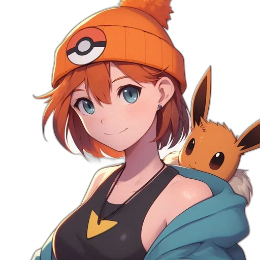 hat, animal, staff, creature, anime, pixel art, concept art, cartoon transparent PNG cut-out