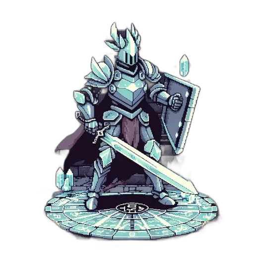 sword, staff, weapon, concept art, fantasy art, pixel art, 3d render, monochrome transparent PNG cut-out