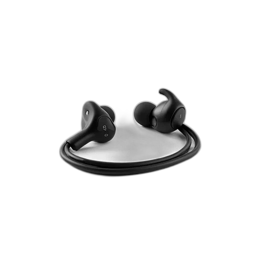 jewelry, pair, black, wireless, earbuds, charging, cable, displayed transparent PNG cut-out