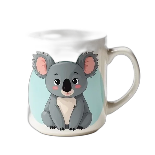 3d render, photorealistic, concept art, vaporwave, pastel, white, ceramic, mug transparent PNG cut-out