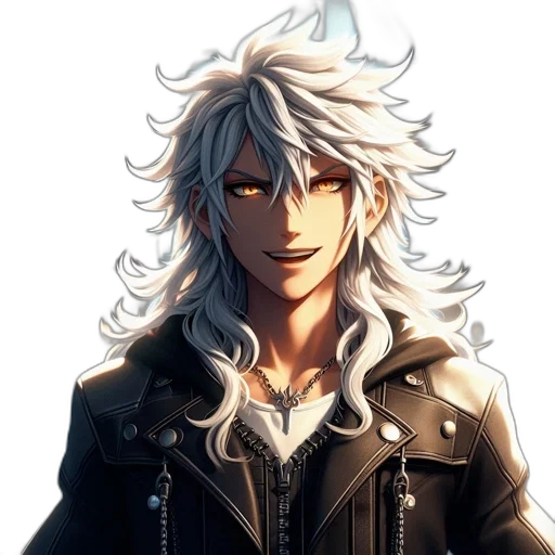 jacket, face, dragon, hair, anime, pixel art, fantasy art, concept art transparent PNG cut-out