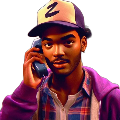 face, hat, jacket, concept art, comic book art, pixel art, cartoon, man transparent PNG cut-out