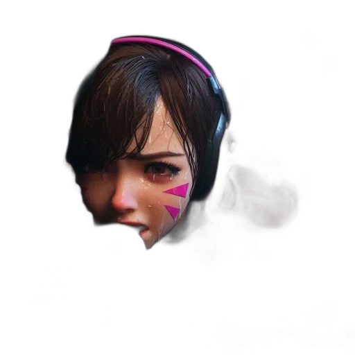 face, mask, staff, weapon, photorealistic, concept art, fantasy art, cyberpunk transparent PNG cut-out