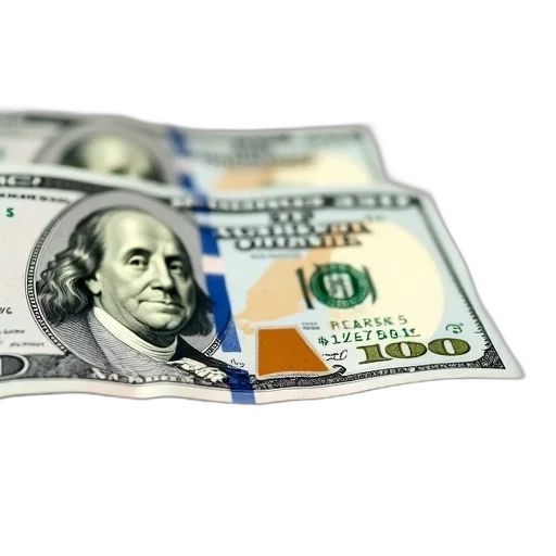 3d render, close-up, image, one, hundred, dollar, bill, portrait transparent PNG cut-out