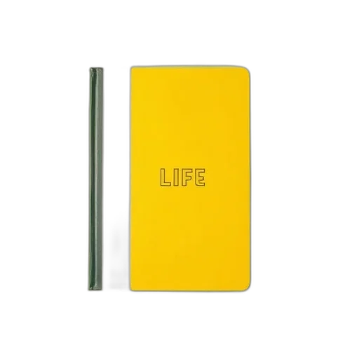 weapon, yellow, notebook, white, stripe, left, side, green transparent PNG cut-out