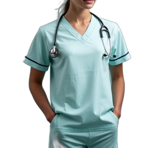 staff, dress, photorealistic, 3d render, concept art, nurse, shirt, design transparent PNG cut-out