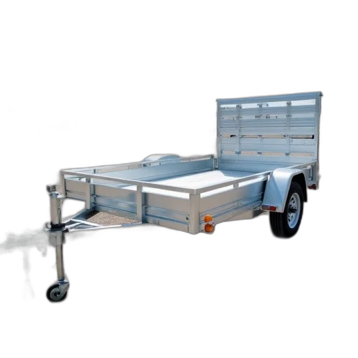 furniture, staff, 3d render, silver, utility, trailer, white, bed transparent PNG cut-out