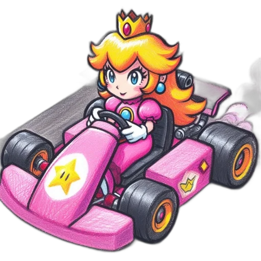 crown, car, weapon, dress, vaporwave, concept art, pixel art, watercolor transparent PNG cut-out