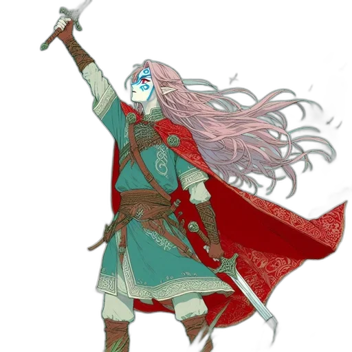 sword, weapon, staff, dragon, concept art, fantasy art, watercolor, anime transparent PNG cut-out