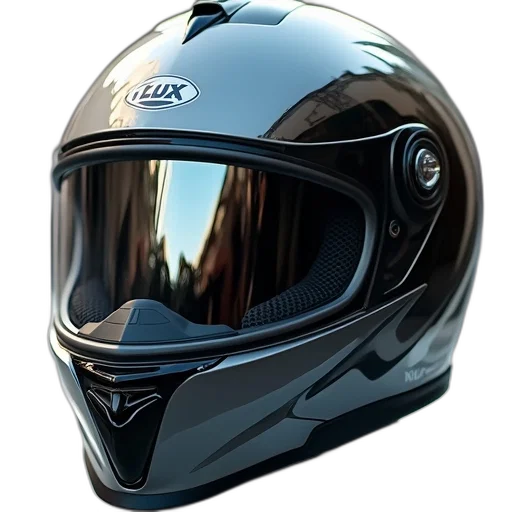 mask, 3d render, photorealistic, close-up, motorcycle, helmet, reflective, visor transparent PNG cut-out