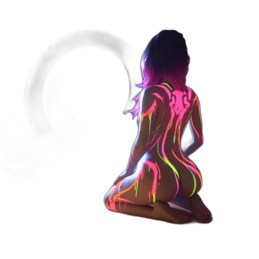 dress, jewelry, creature, hair, 3d render, concept art, cyberpunk, fantasy art transparent PNG cut-out