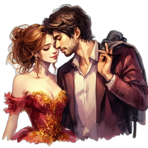 dress, fantasy art, concept art, comic book art, watercolor, fire, underwater, outer space transparent PNG cut-out