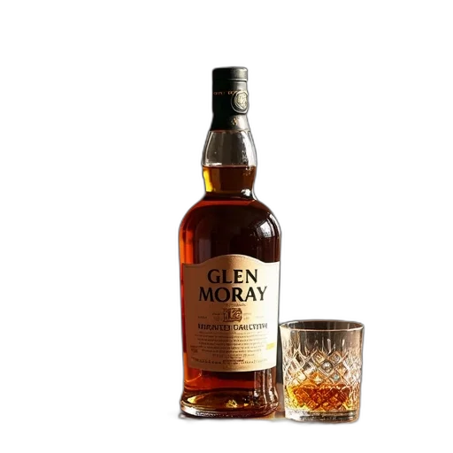 bottle, crown, glen, moray, year, old, aged, single transparent PNG cut-out