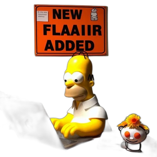 3d render, concept art, image, features, toy, figure, homer, simpson transparent PNG cut-out