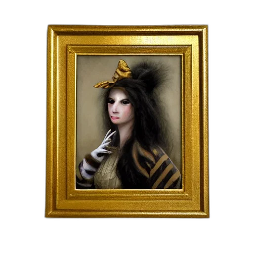 hair, crown, mask, jewelry, oil painting, fantasy art, photorealistic, concept art transparent PNG cut-out