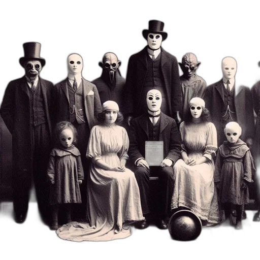 mask, staff, face, robot, concept art, group, photo, circa transparent PNG cut-out
