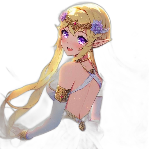 crown, staff, dress, jewelry, anime, fantasy art, concept art, pixel art transparent PNG cut-out