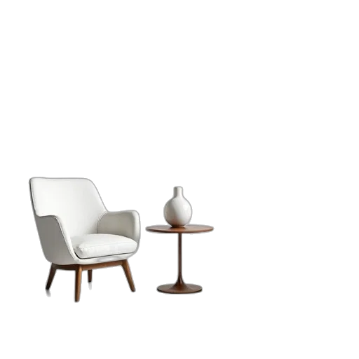 furniture, 3d render, concept art, photorealistic, earth tones, monochrome, pair, adinda transparent PNG cut-out